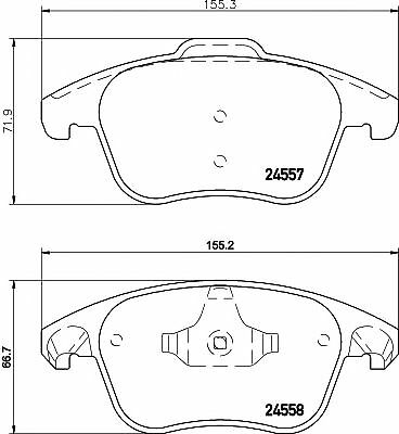TEXTAR Front BRAKE DISCS + PADS for CITROEN C4 Picasso I 1.6 THP 140 2008-2013