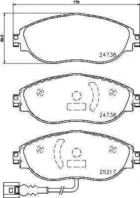 TEXTAR Front Axle BRAKE DISCS + PADS for SEAT TARRACO 2.0 TDi 4Drive 2018-on