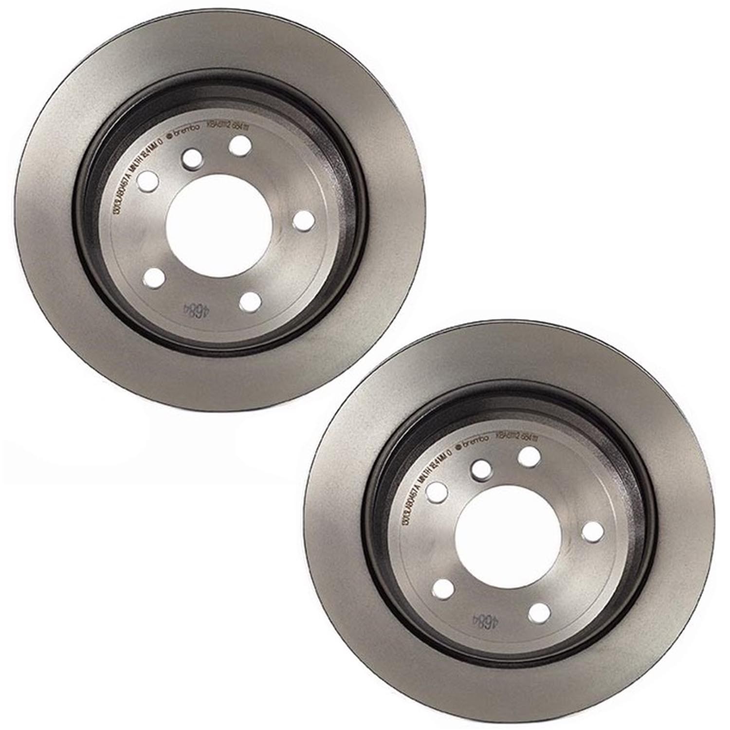 Brembo Pair Set of 2 Rear UV Coated Vented 298mm Disc Brake Rotors For BMW E39