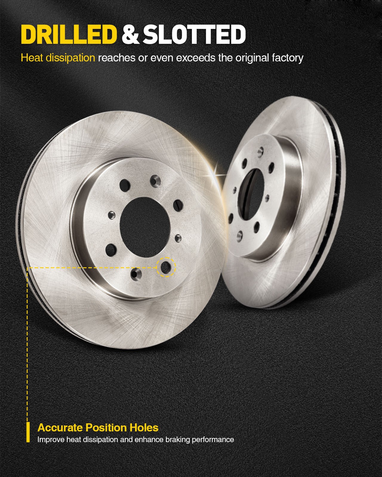10.84’’ Front Brake Rotors For 2009-2012 2.5L and 2015-2018 Toyota RAV4 31440