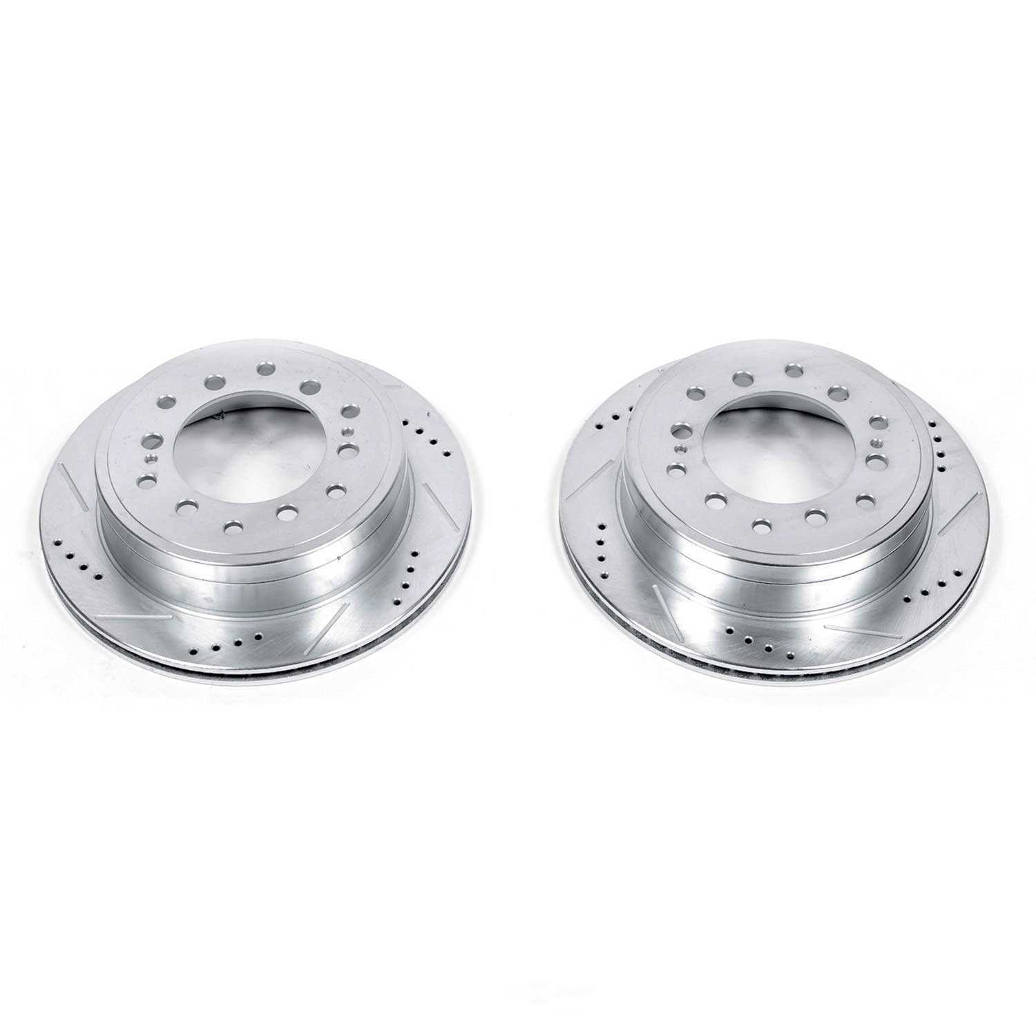 Disc Brake Rotor Set-Rear Drilled, Slotted and Zinc Plated Brake Rotor Pair