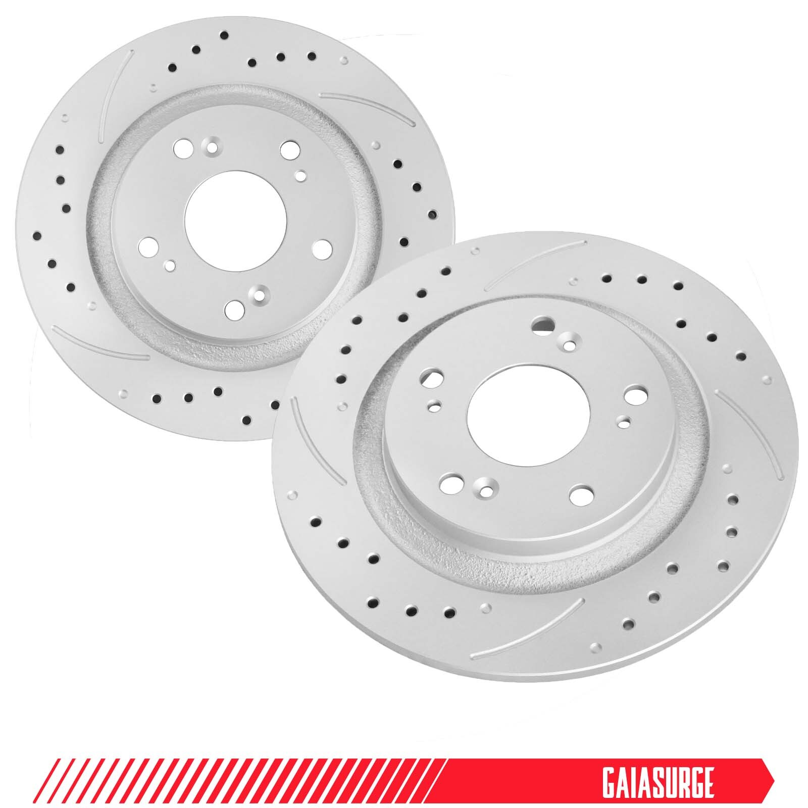 11.1in Rear Drilled Brake Rotors for Honda S2000 2000-2009 Base/CR 5LUGS