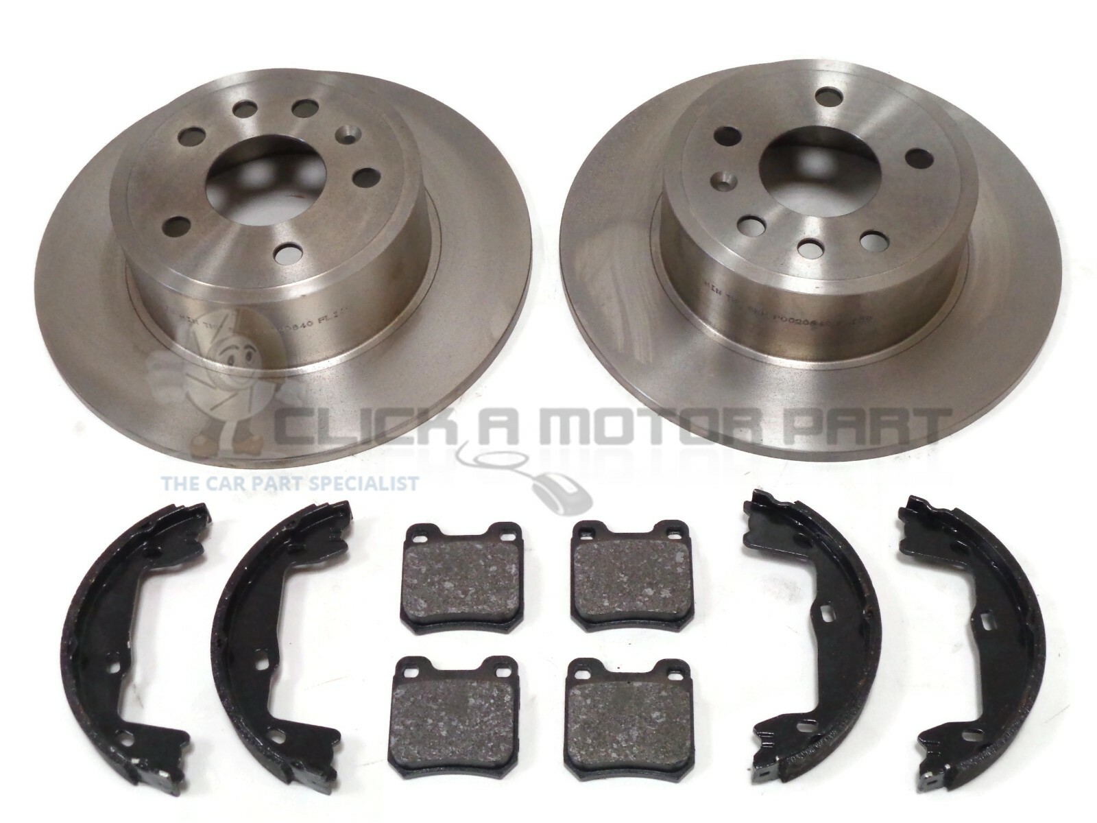 VAUXHALL VECTRA 2.5 2.6 GSi SRi REAR 2 BRAKE DISCS AND PADS & HANDBRAKE SHOES