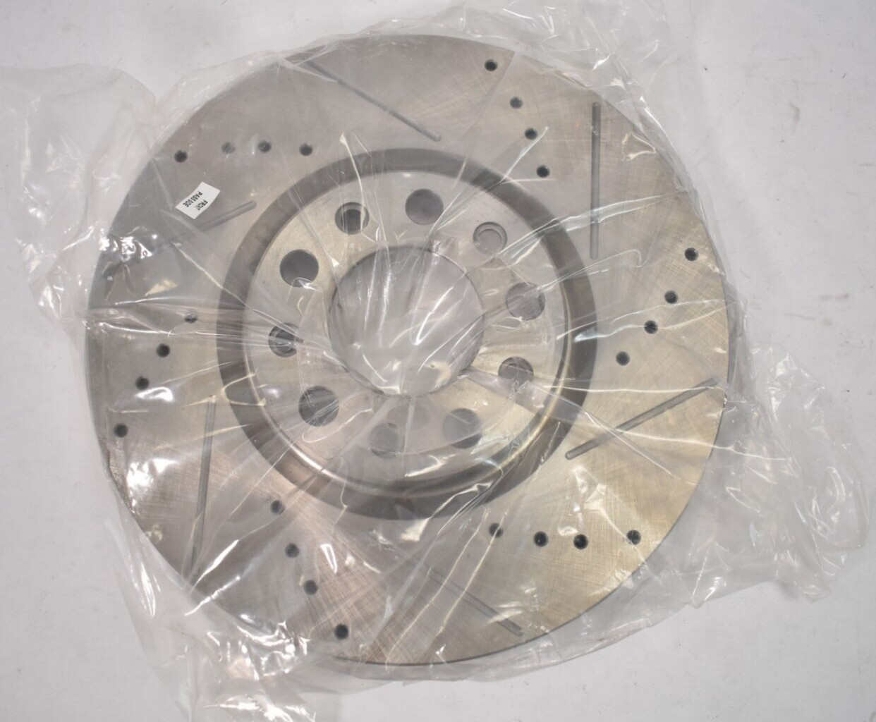 Drilled/Slotted Silver Zinc Brake Rotor Replacement Automotive Front Passenger