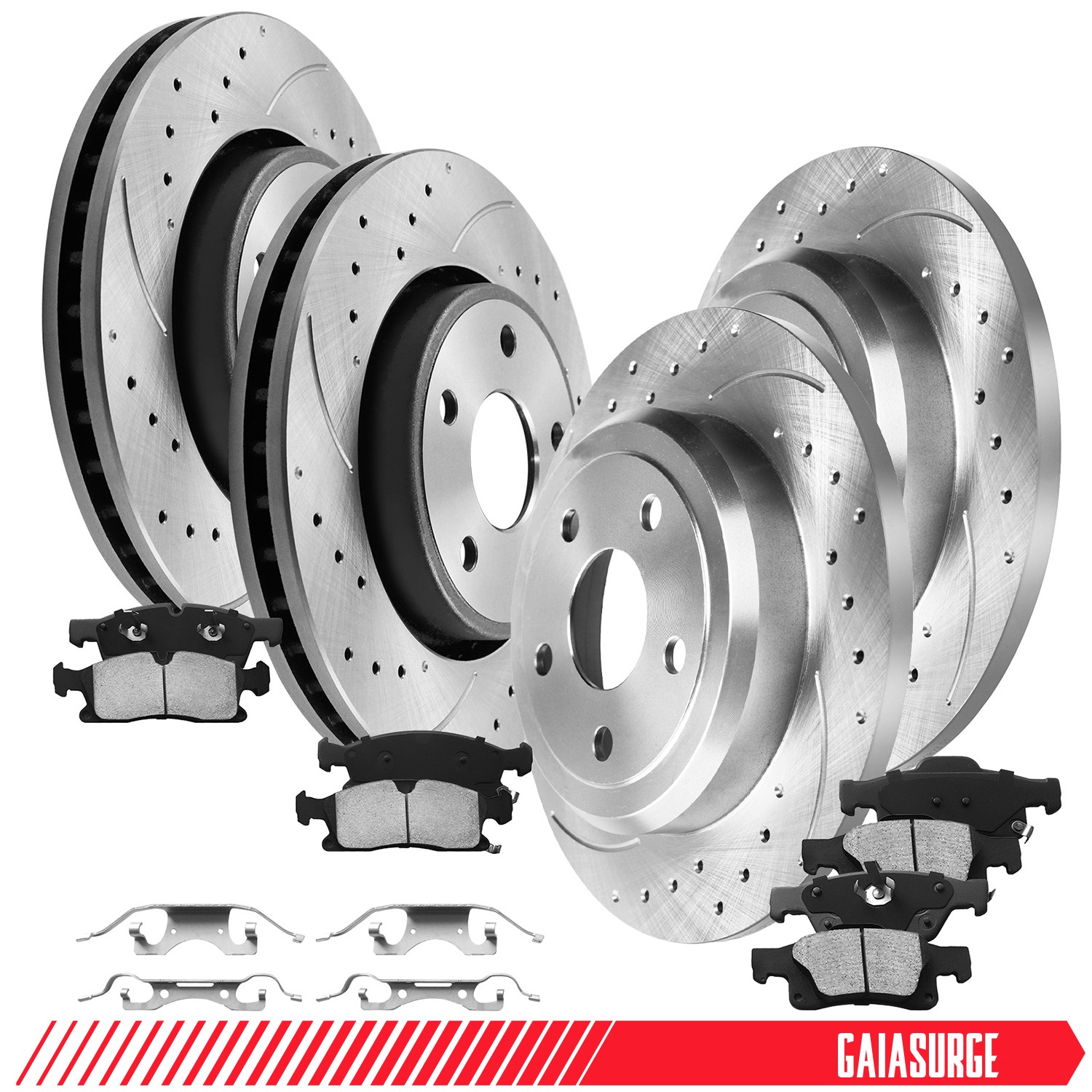 Front Rear Disc Brake Rotors Ceramic Pads Kit for Dodge Durango 2011 2012 -2020