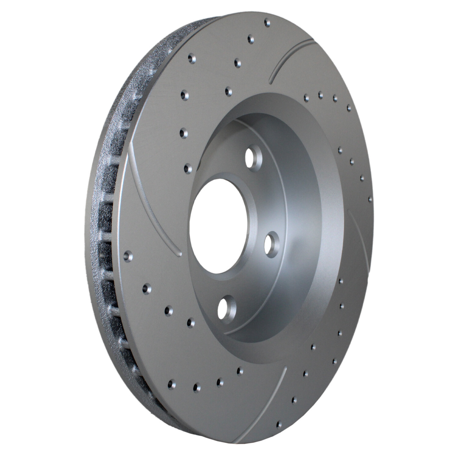 Bison Performance Pair Set Front Coat Drilled 302mm Brake Rotors for Wrangler JK