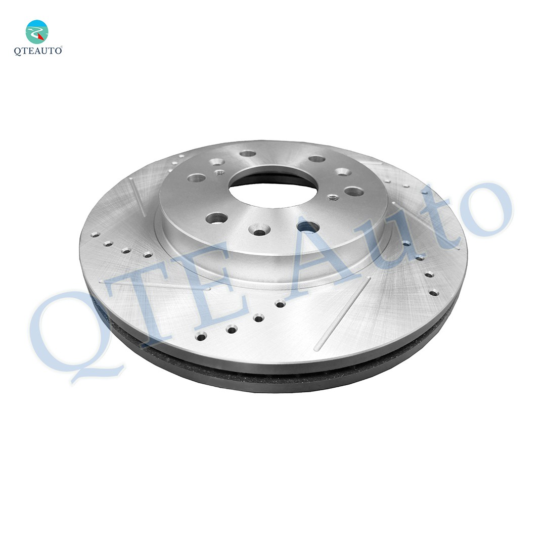 1P Front Right 329.95 Drilled Brake Rotor For 2007 Chevy Silverado 1500 Classic