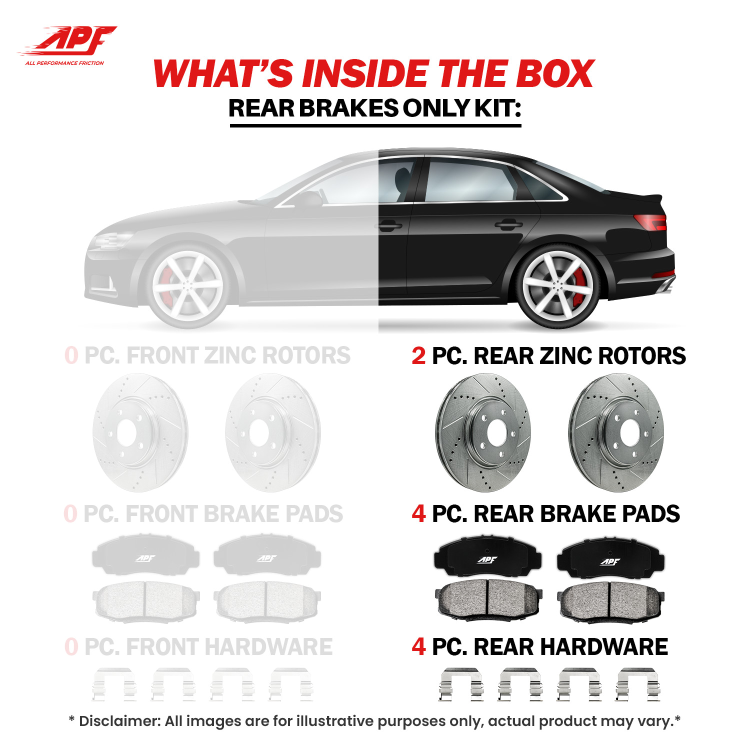 Rear Drill/Slot Rotors + Ceramic Copper Free Brake Pads For Buick/Chevy 06-10