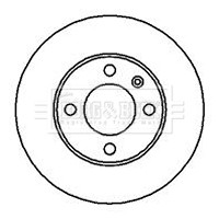 2x Brake Discs Pair Solid Front 239mm BBD5110 Borg & Beck Set 6N0615301 Quality