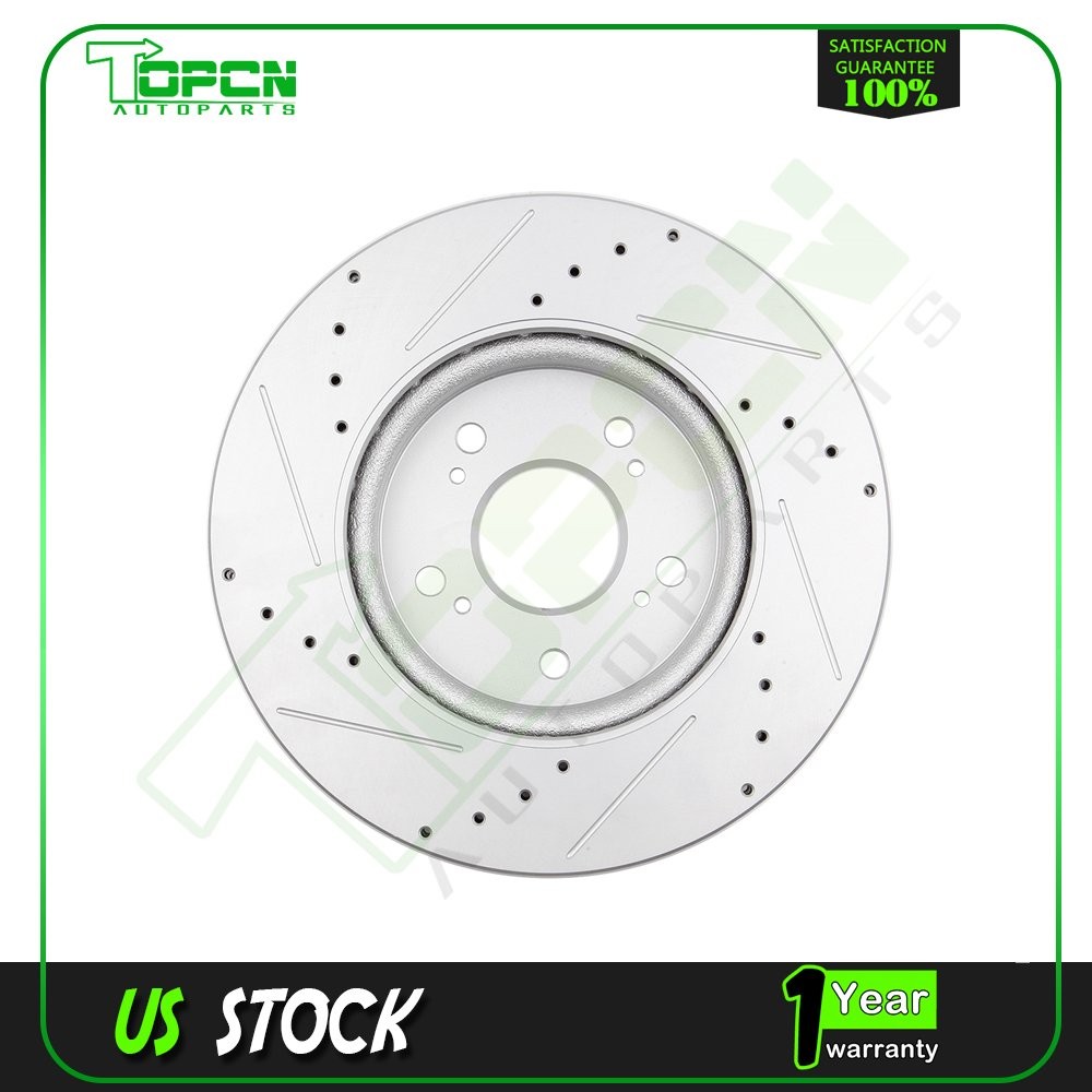 Front Brake Rotors Discs For 2012 2013 2014 2015 Honda Crosstour Slotted 2pcs