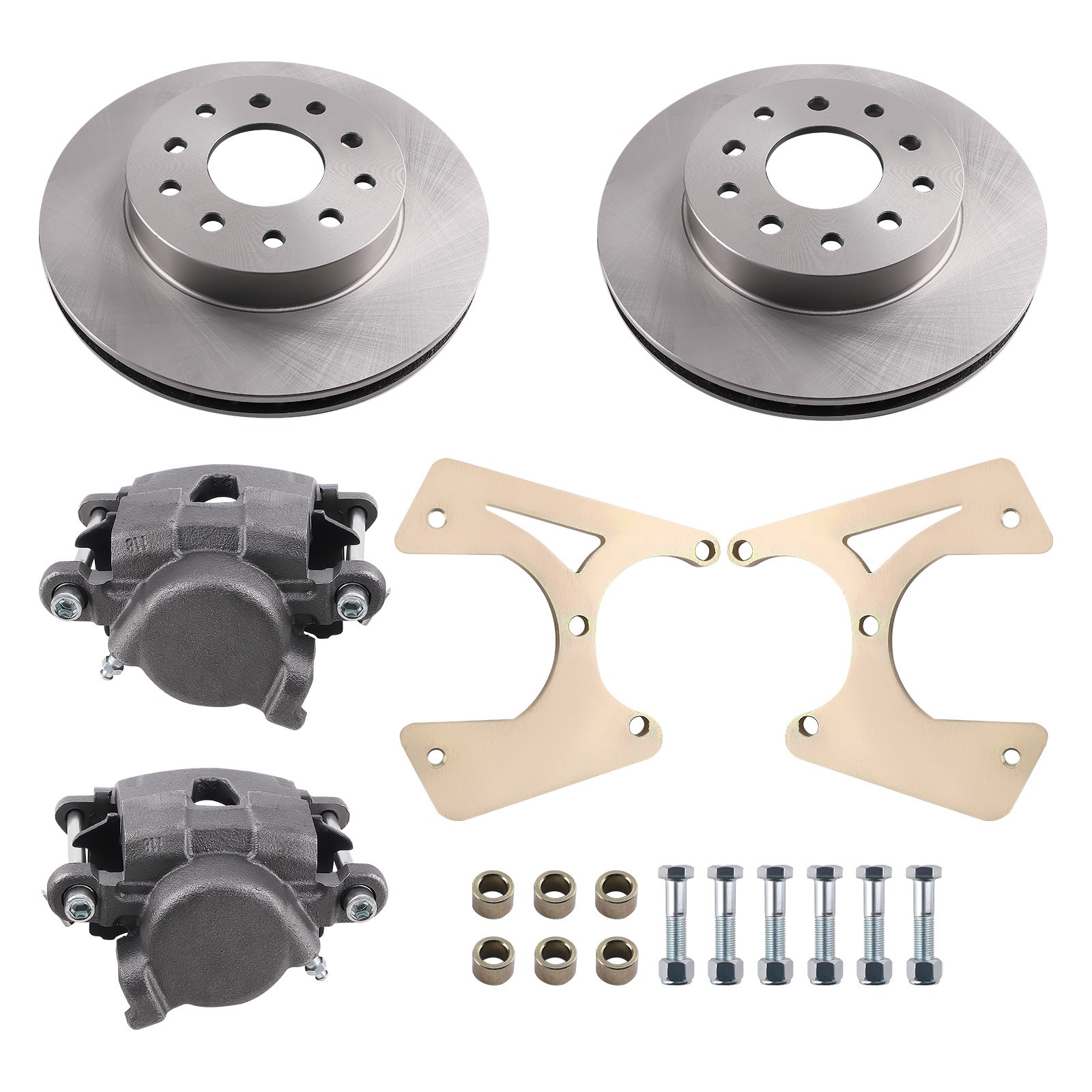 Rear Disc Brake Conversion Kit for GM 10 & 12 Bolt with Brake Calipers&Pads