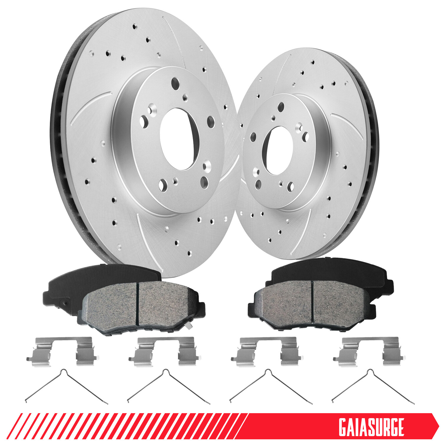 Front Disc Brake Rotors + Ceramic Brake Pads for Honda Accord Element CR-V