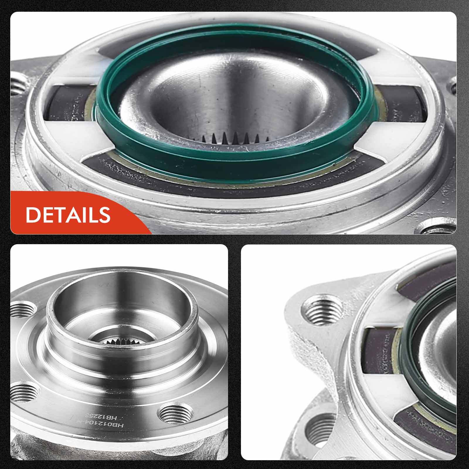 A-Premium Front & Rear Disc Rotors & Brake Pads & Hub Bearings for Volvo XC70