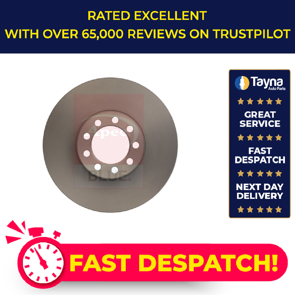 2x Brake Discs Pair Vented fits IVECO DAILY Mk6 3.0 Front 2014 on 301mm Set New