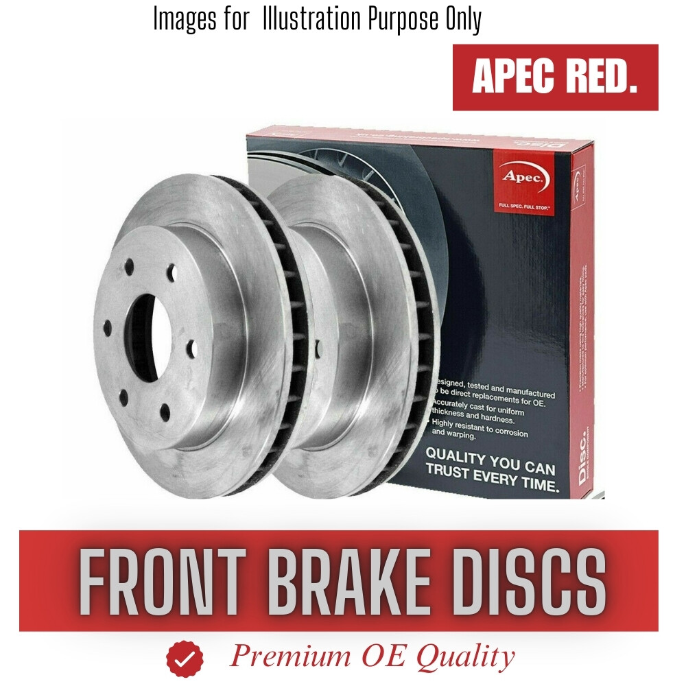Brake Discs Pair Front FOR MERCEDES S204 136bhp 2.1 C200 07->09 CHOICE2/2 Apec