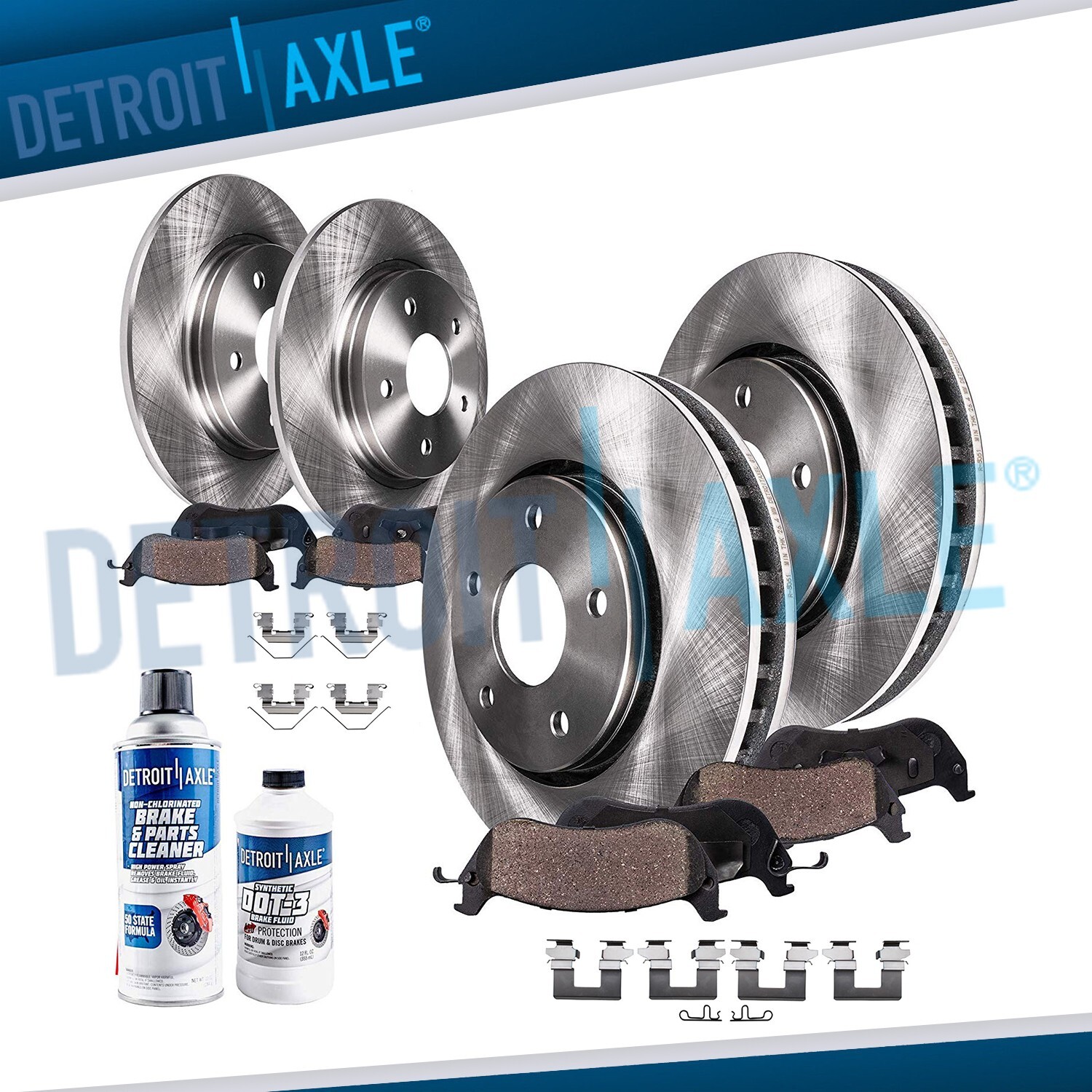Front and Rear Brake Rotors + Brake Pads for Honda Oddessey Brakes Pad Ceramic