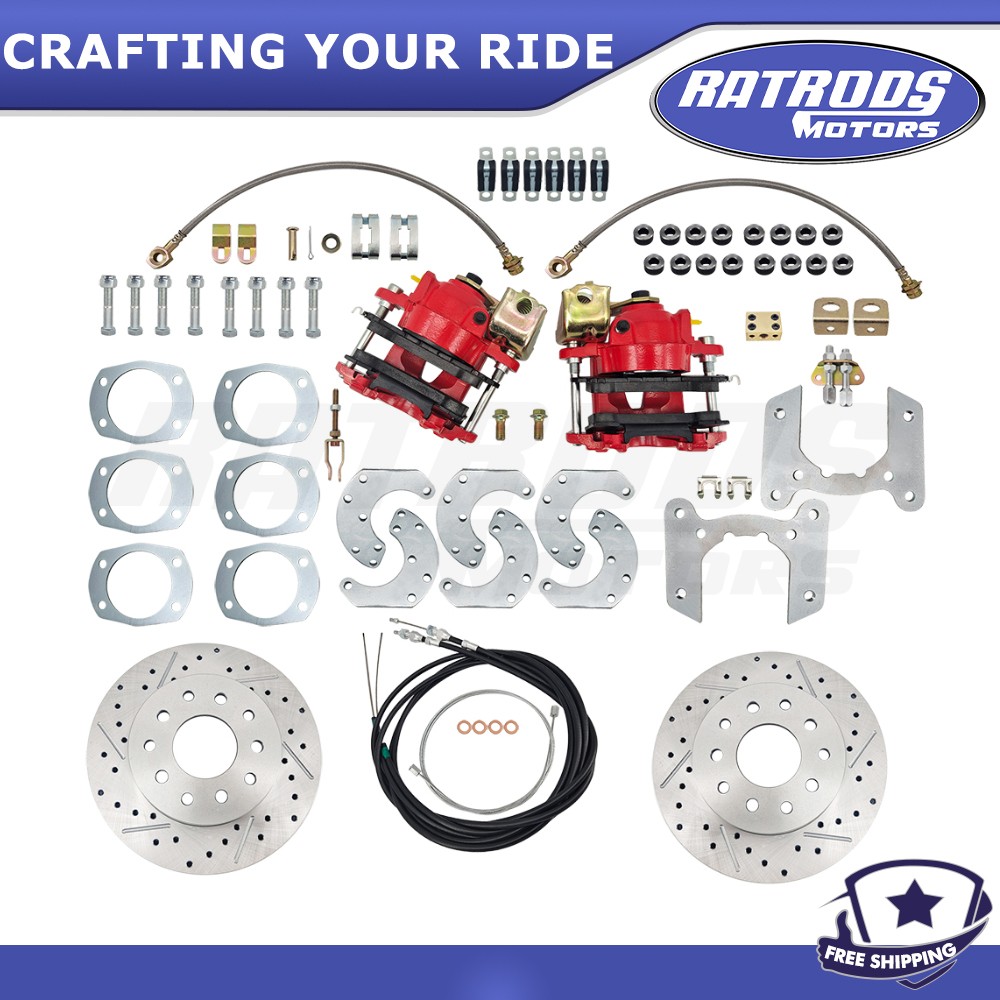For Ford 9 Inch Universal Rear-End Disc Brake Conversion Kit, New, Red