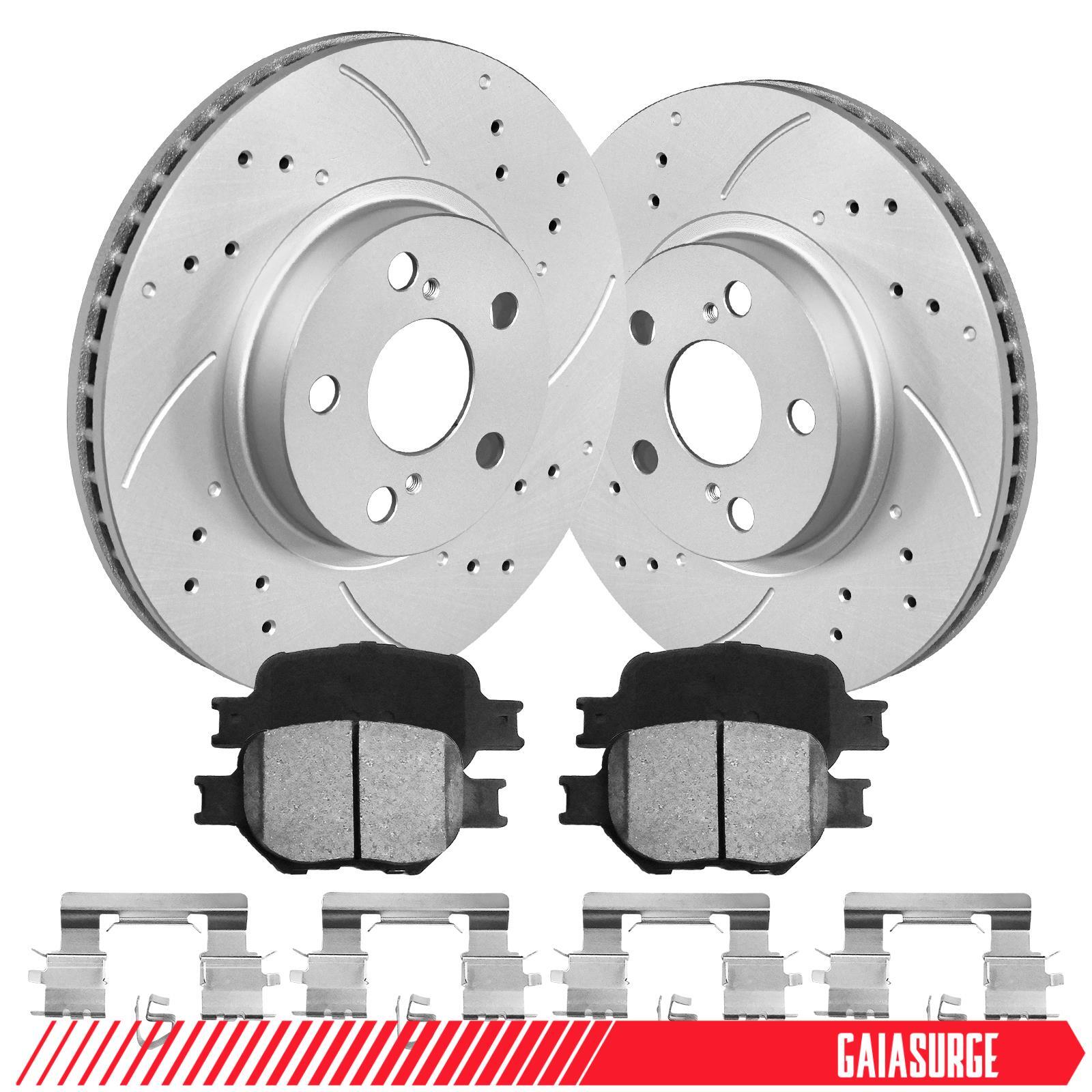 Front Drilled Slotted Rotors Pads Kit FOR 2000 2001 2002 2003-2005 Toyota Celica