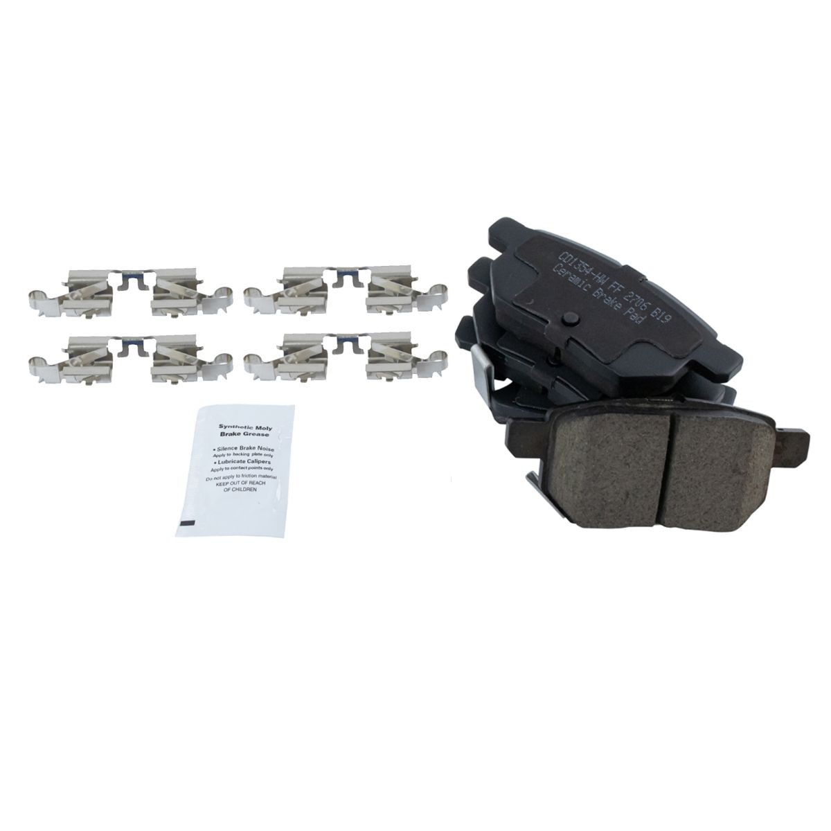 TRQ Rear Ceramic Brake Pad & Rotor Kit for Vibe Matrix 1.8 Corolla XRS