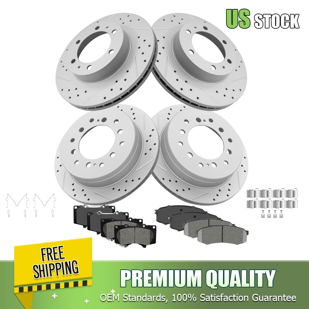 Front Rear Disc Rotors Brake Pads Kit For Toyota 4runner 2003 – 2009 Fj Cruiser