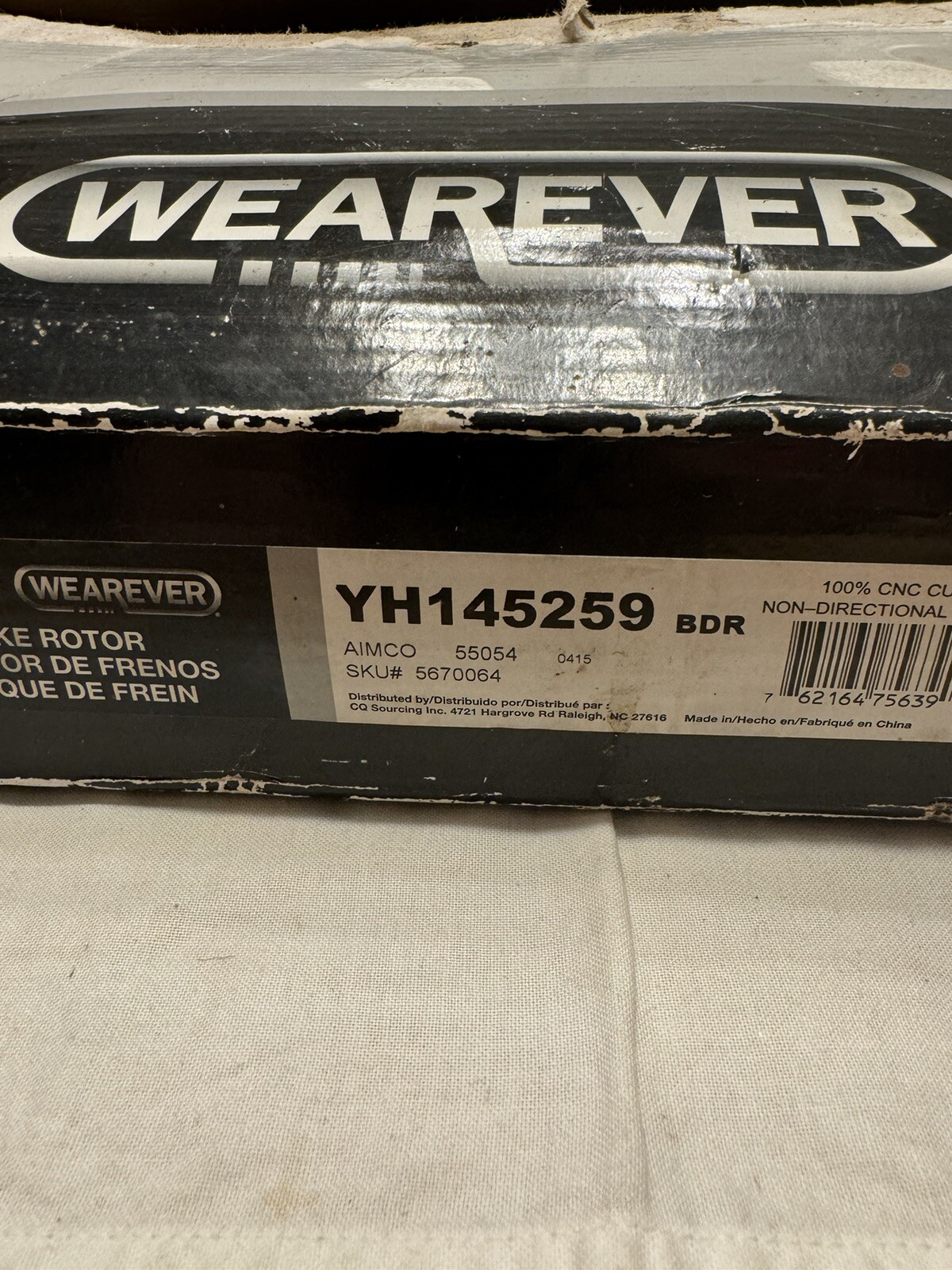 CARQUEST WHEREVER 100% CNC CUT NON DIRECTIONAL FINISH BRAKE ROTOR YH145259 (1)