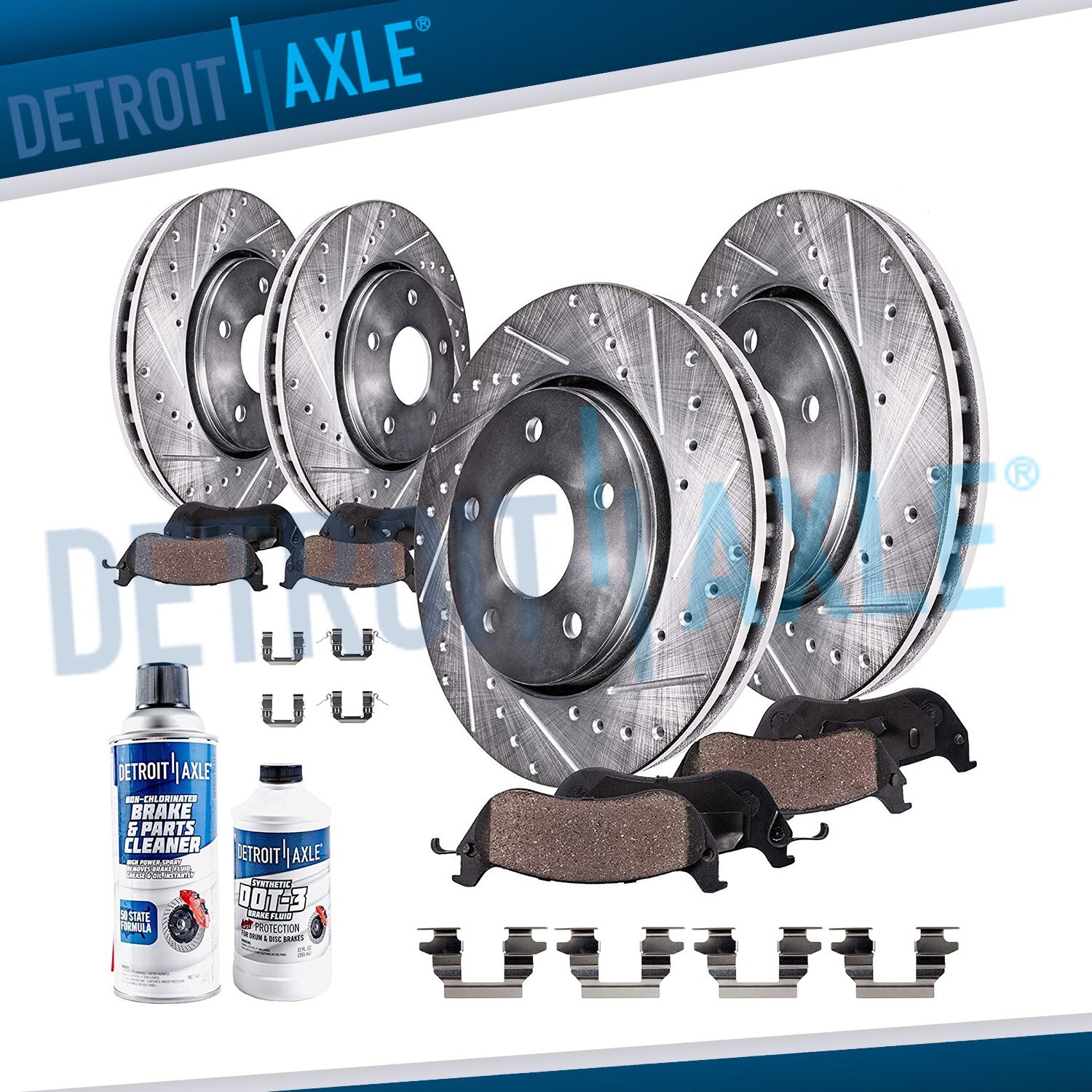 Front Rear DRILLED Disc Rotors Ceramic Brake Pads for 2011 – 2014 Nissan Murano