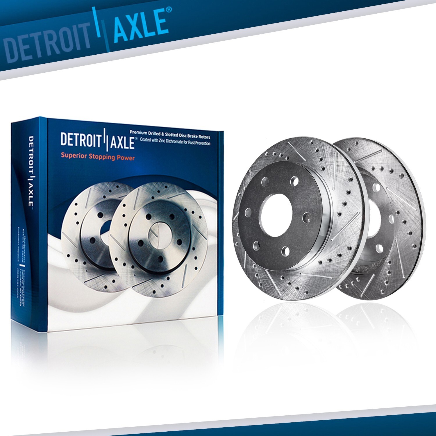 11.73” Rear Drilled Brake Rotors for Sprinter 2500 3500 Manual Parking Brake