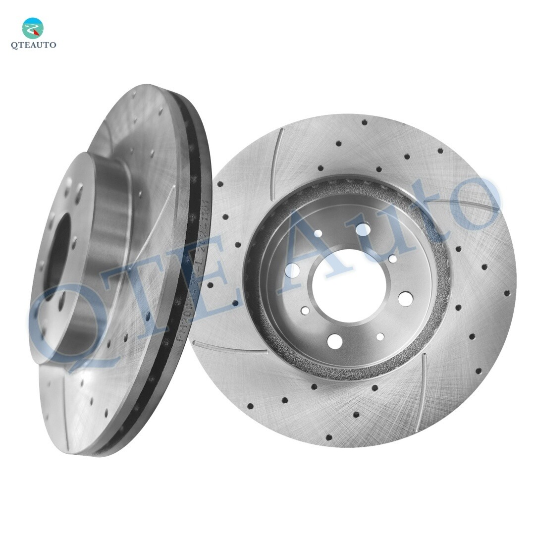Front 262mm Drilled Slotted Brake Disc Rotors For 2007-2013 Honda FIT