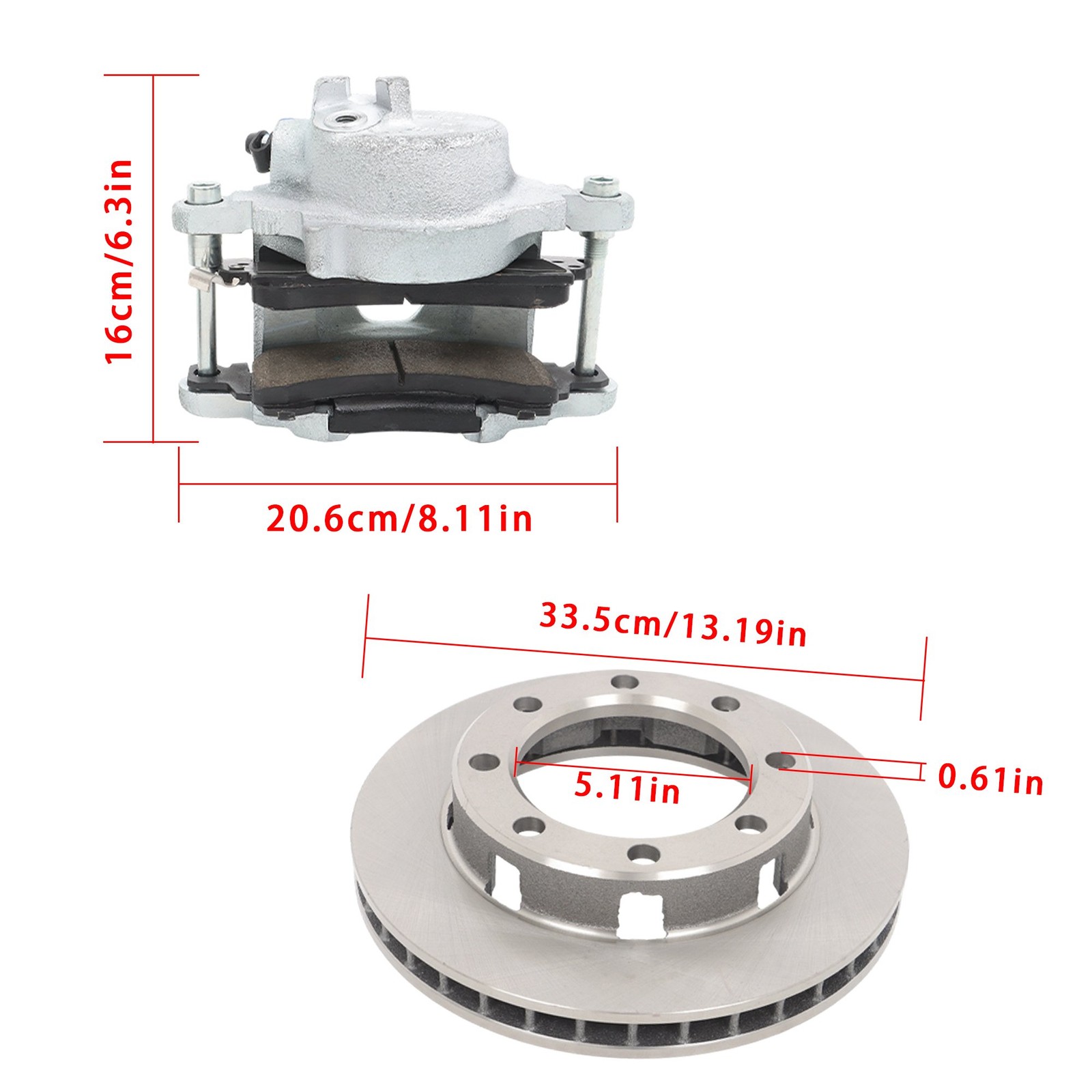 14 Bolt Complete Disc Brake Conversion Kit 10.5 SRW For1973-1988 Disk Brakes New