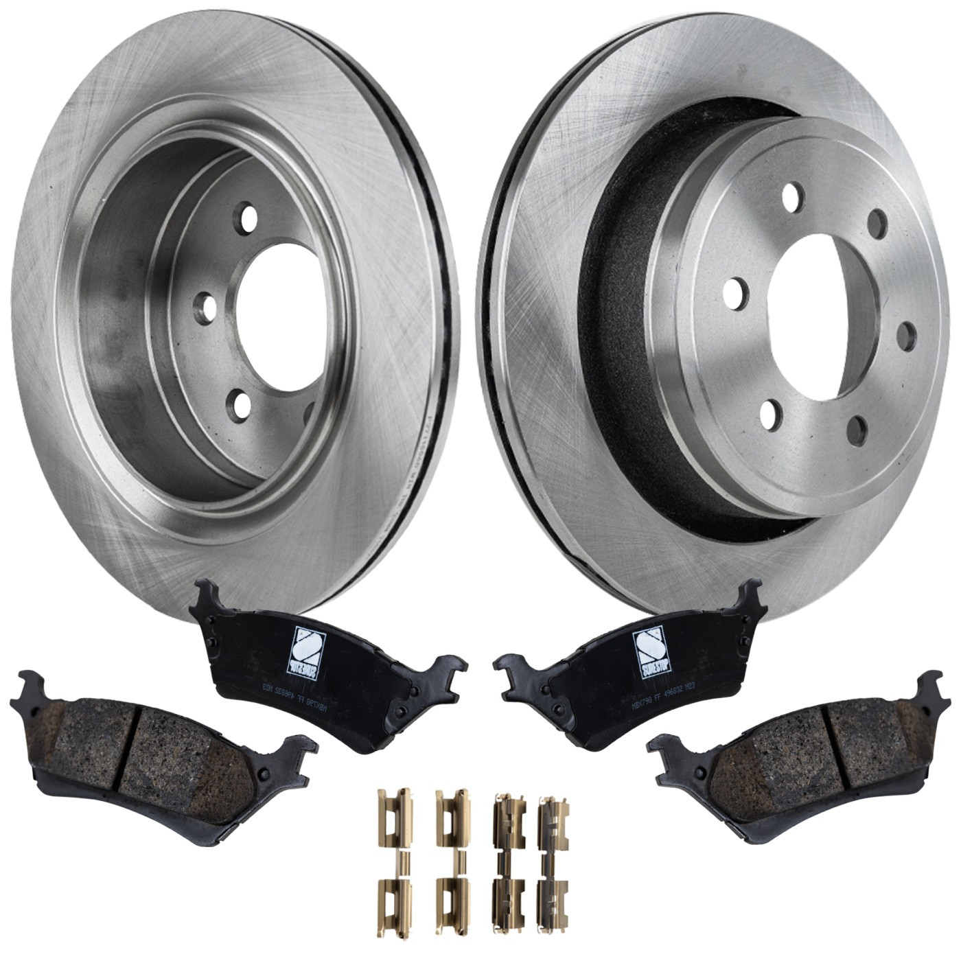 Rear Brake Disc Rotors and Pads Kit For Ford F-150 2012 2013 2014 2015 2016-2018