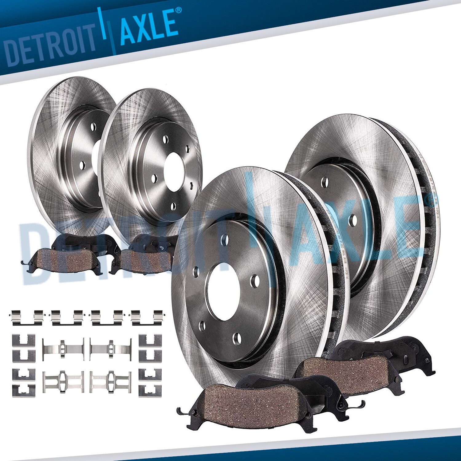 8pc Front Rear Disc Brake Rotors and Brake Pads Kit for 2003 – 2007 Honda Accord