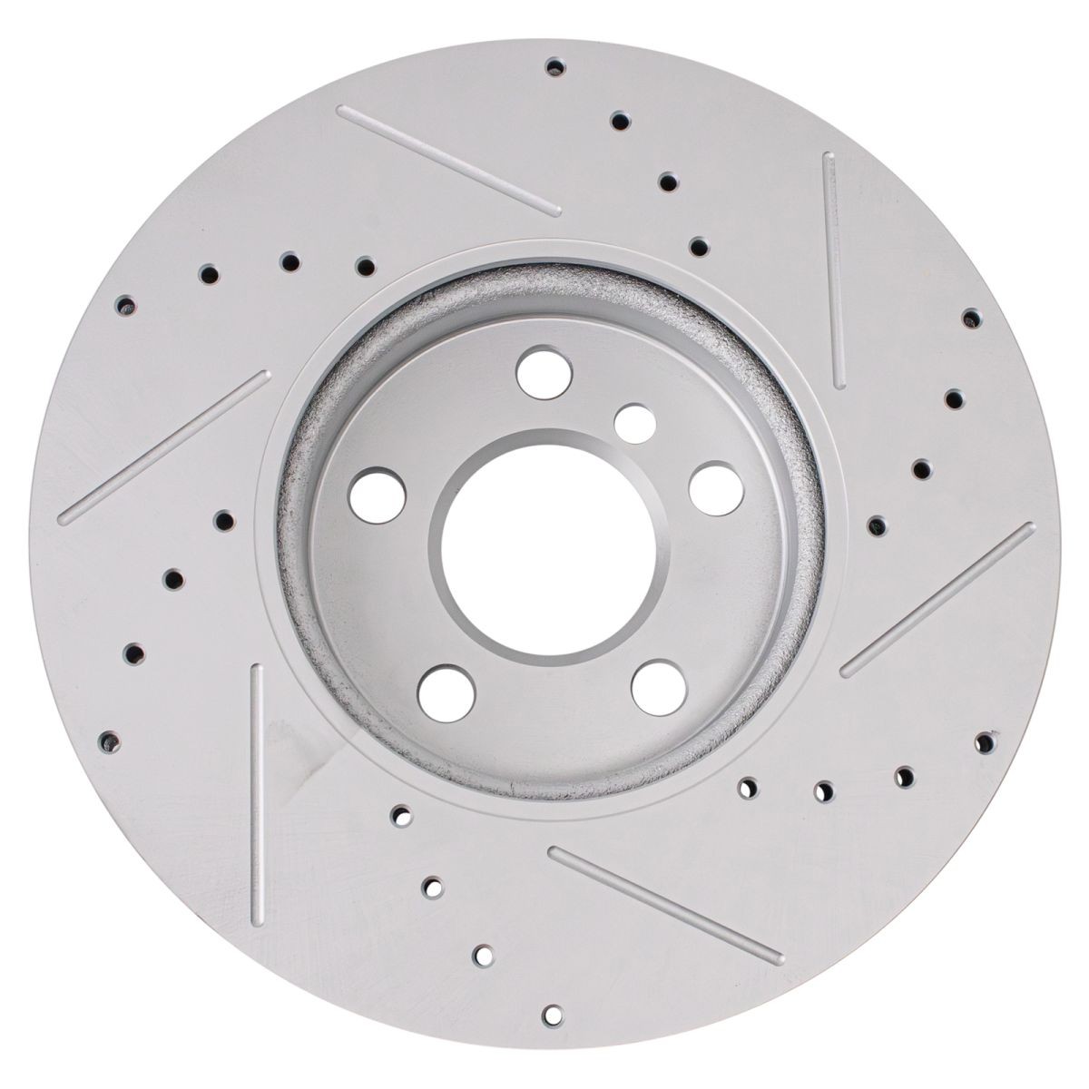 TRQ Performance Brake Rotors Set Premium G-Coated Slotted X Drilled Fits Mini