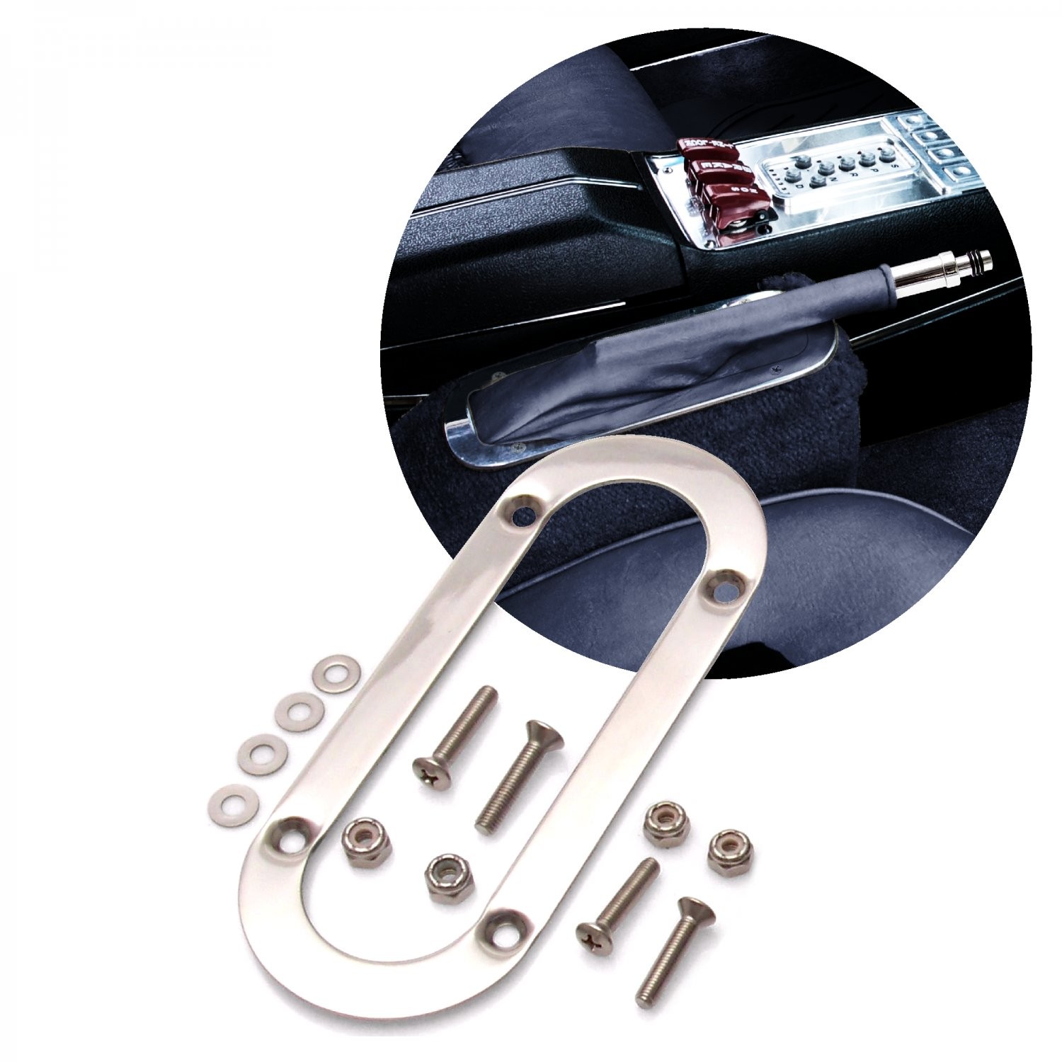 Oval Polished Silver Shift Boot Trim Beauty Ring Comes With Mounting Hardware