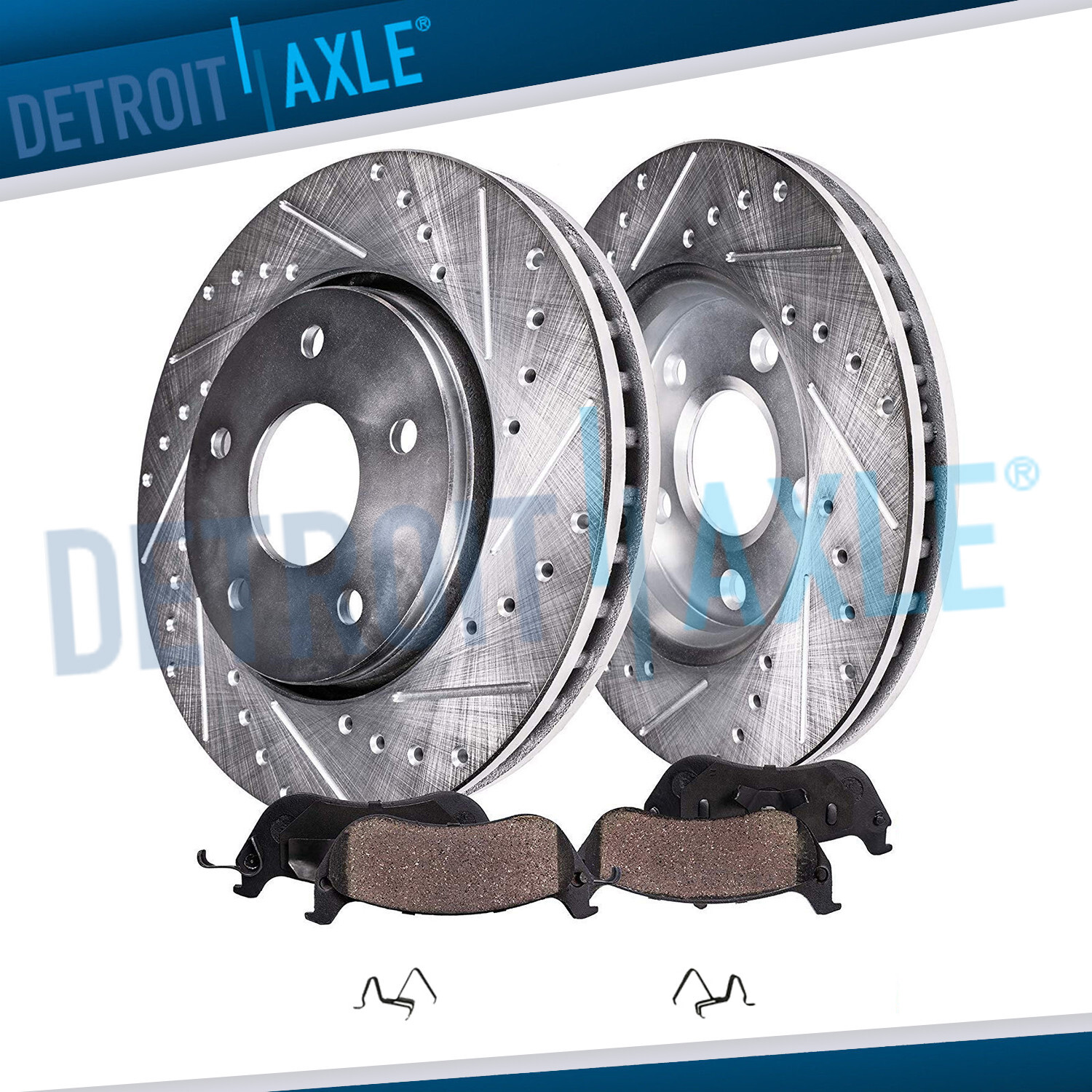 Front Drilled Brake Rotors + Brake Pads for Chevy S10 Blazer Pickup GMC Jimmy