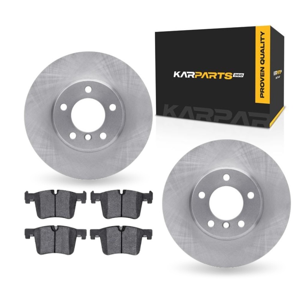 For BMW 320i xDrive 2013-2018 Brake Rotor Set Front | 5 Lug | Cast Iron | Vented