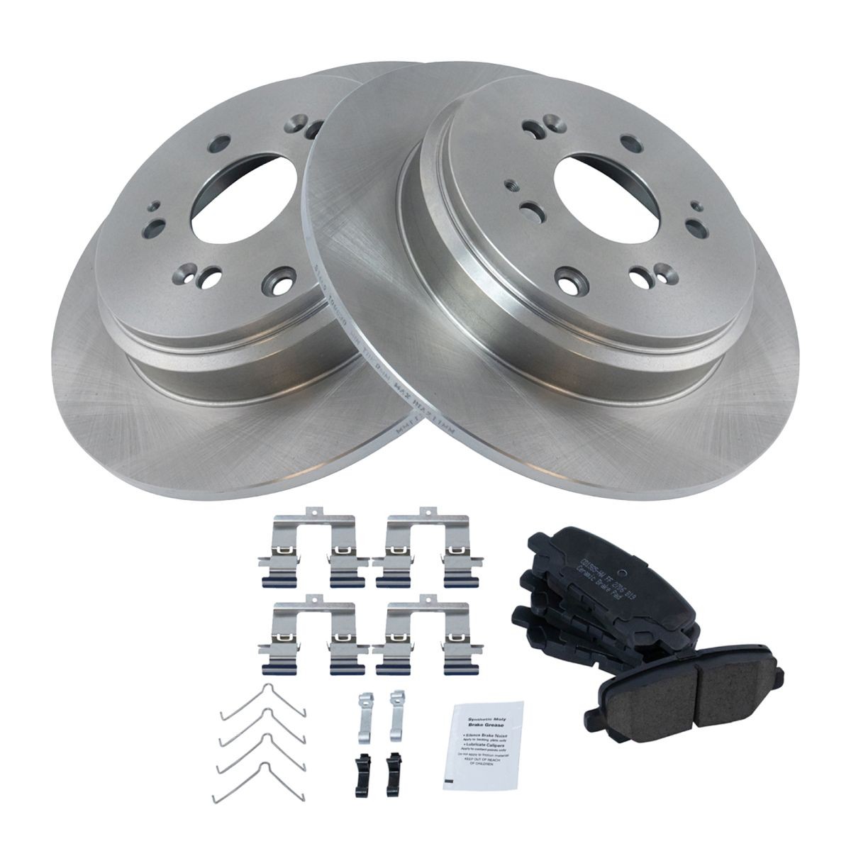 TRQ Rear Ceramic Brake Pad & 2 Rotors Kit Set for MDX ZDX Pilot Odyssey