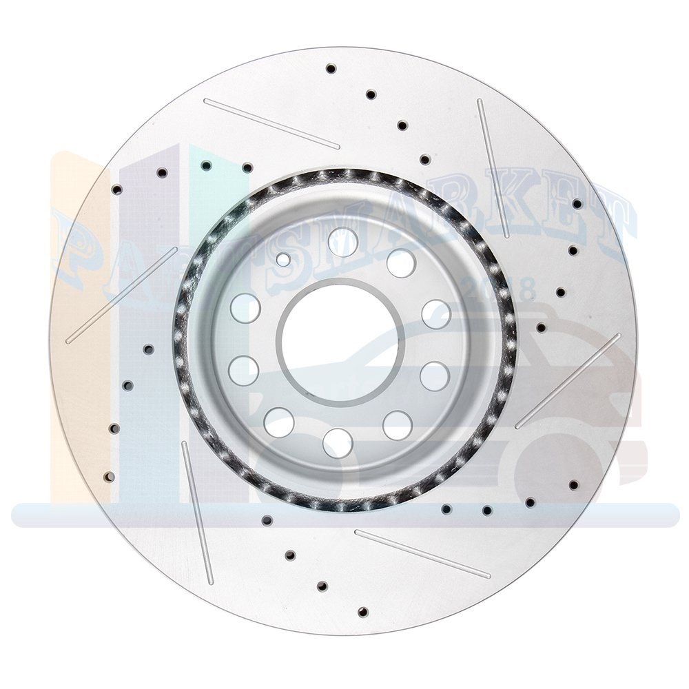 Front & Rear Brake Discs Rotors Ceramic Pads Fits Audi A3 Volkswagen Golf Drill