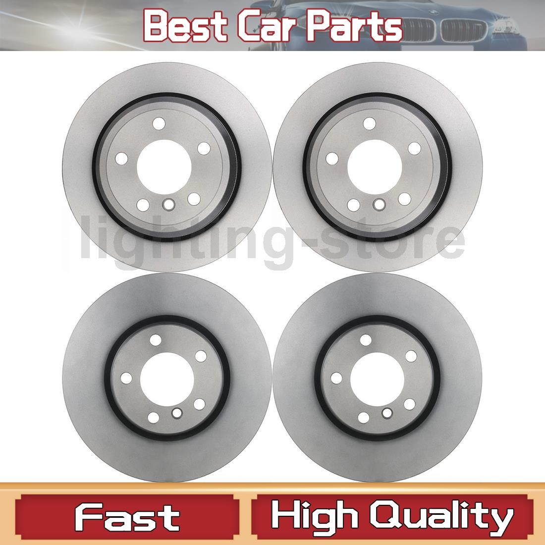 4x Front and Rear Disc Brake Rotors Fits BMW 328i xDrive 2.0L BMW 330e 2.0L
