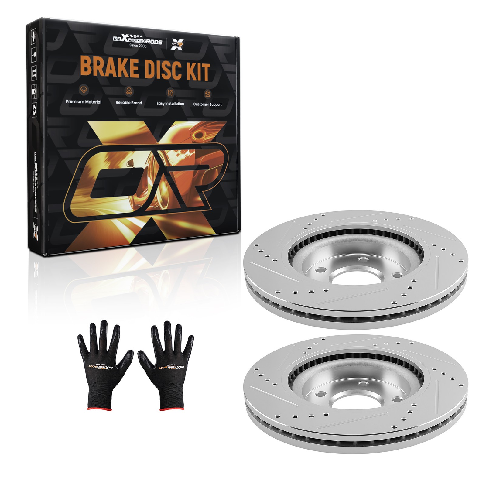 11.65inch Front Drilled&Slotted Brake Rotors Set For Nissan Altima 07-25 S-31464