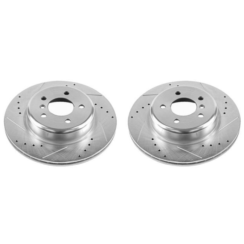 Power Stop For 11-16 BMW 528i Rear Evolution Drilled & Slotted Rotors – Pair