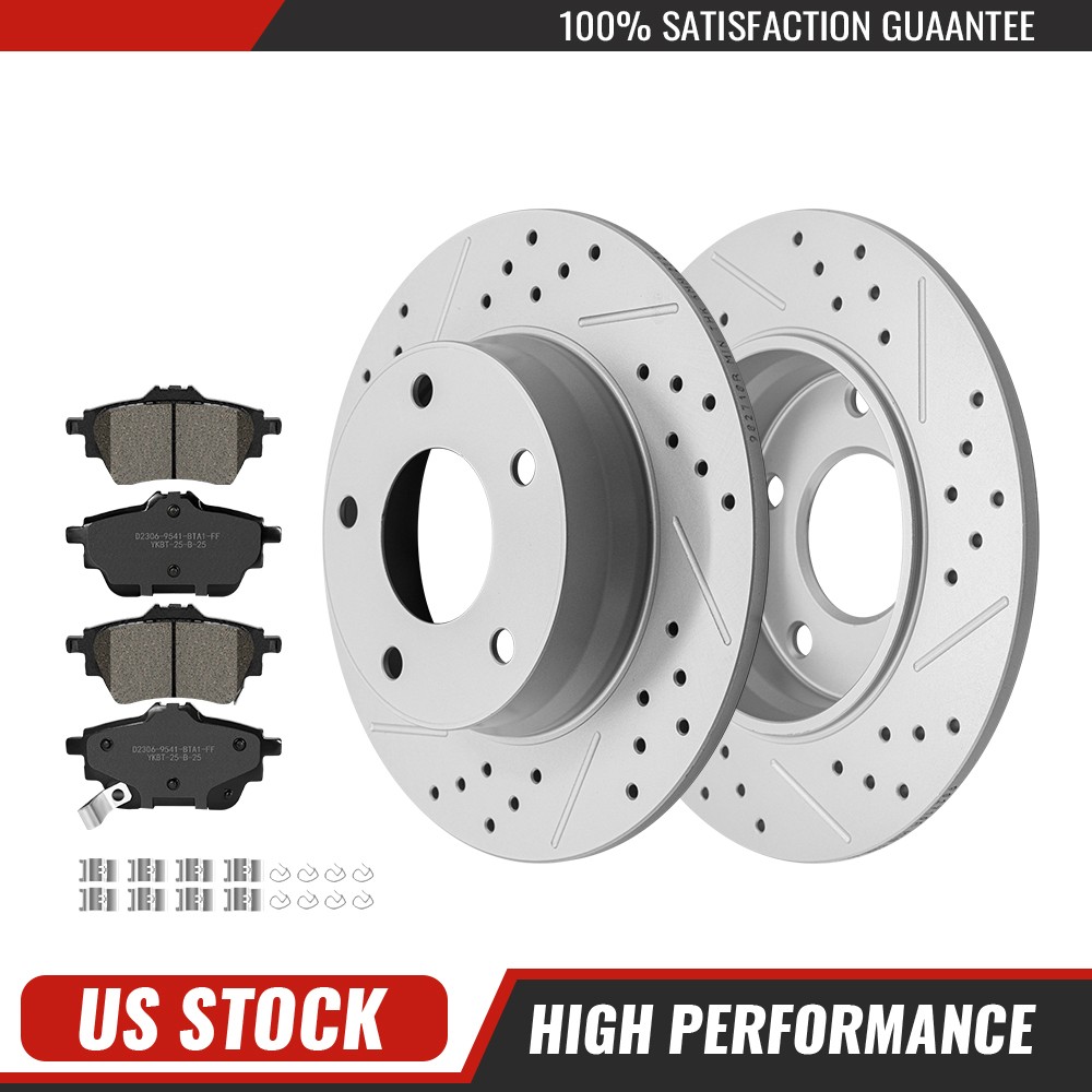 260mm Rear DISC Rotors Brake Pads for 2020-2024 Nissan Sentra w/Rear DISC Brake