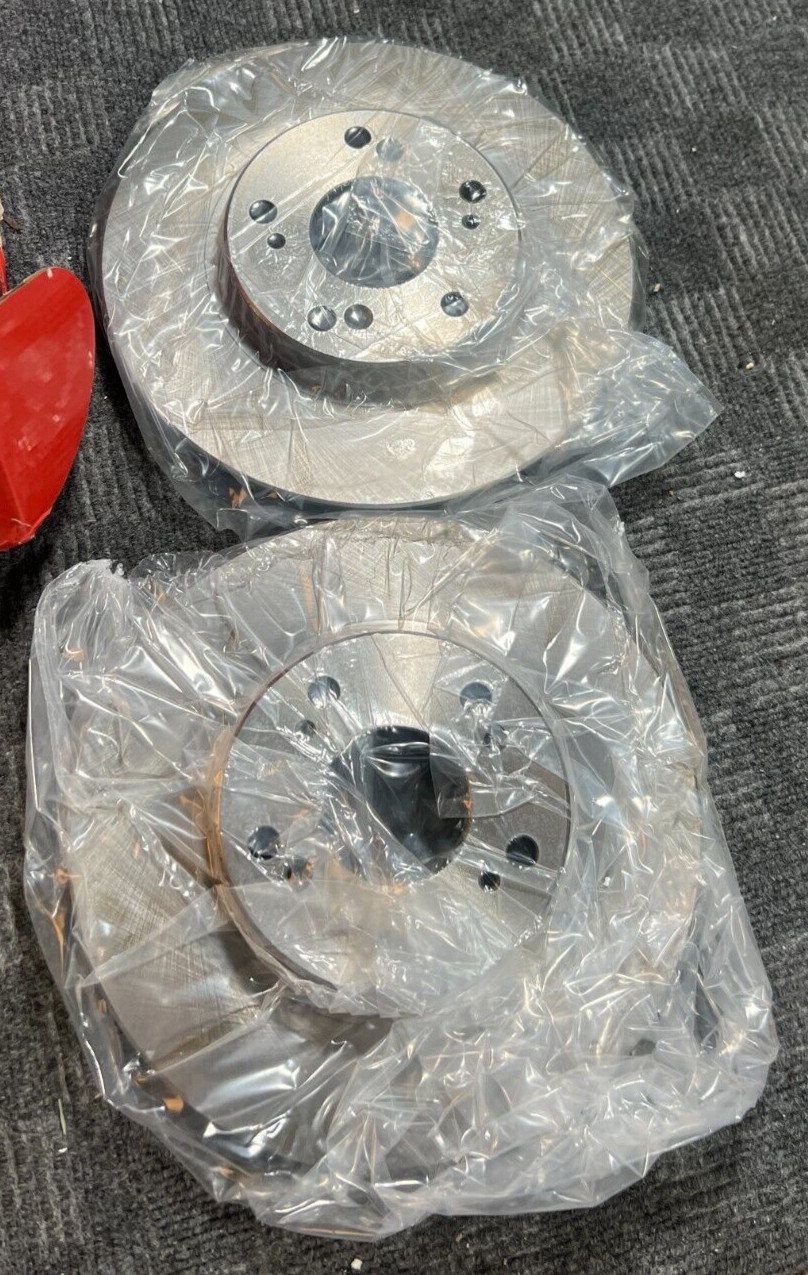 Pair of APREMIUM BRR31305 Brake Disc 5 Lug ZH003 APXL002-A-1 Silver