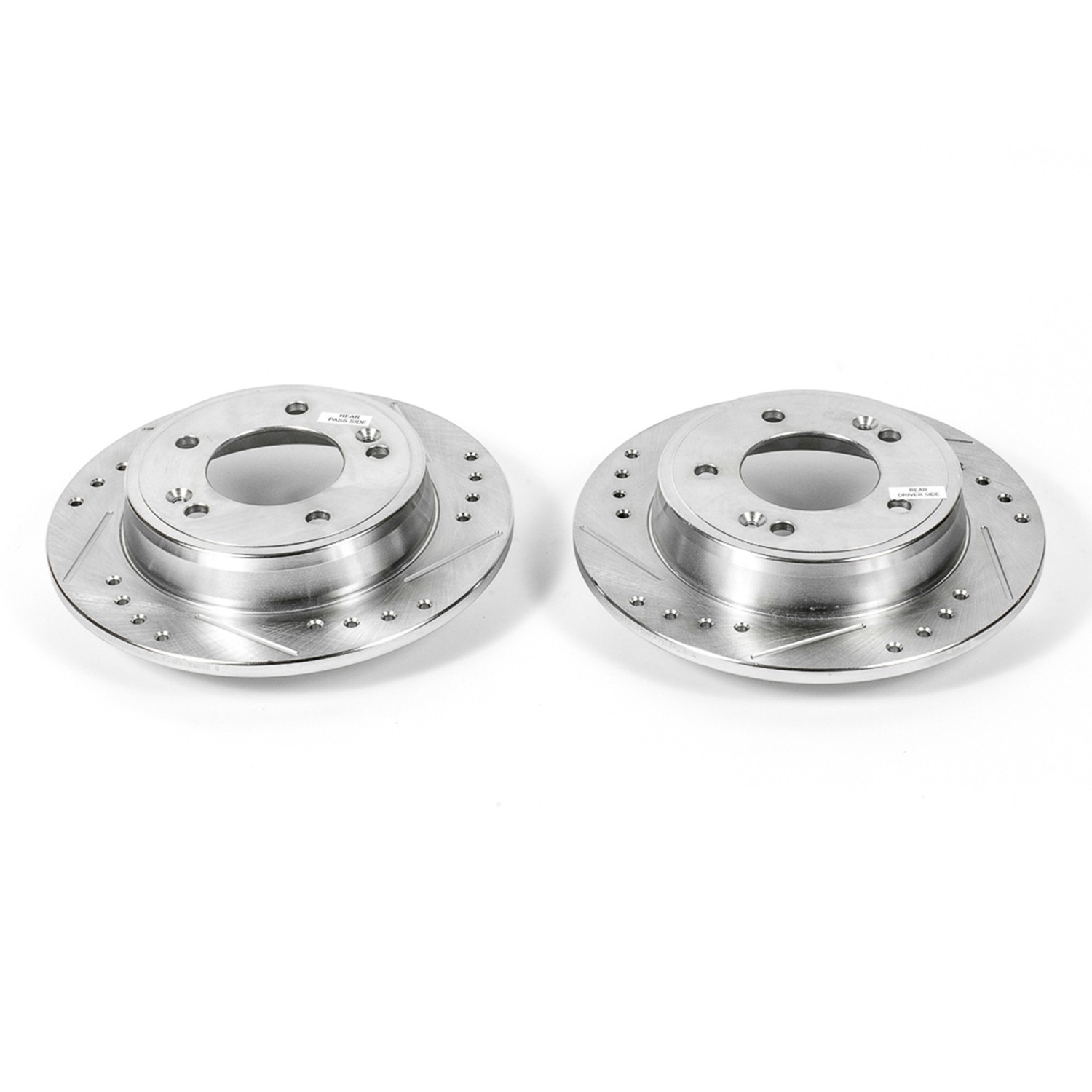 PowerStop Evolution Drilled Slotted Rotors Pair Rear For Hyundai Elantra
