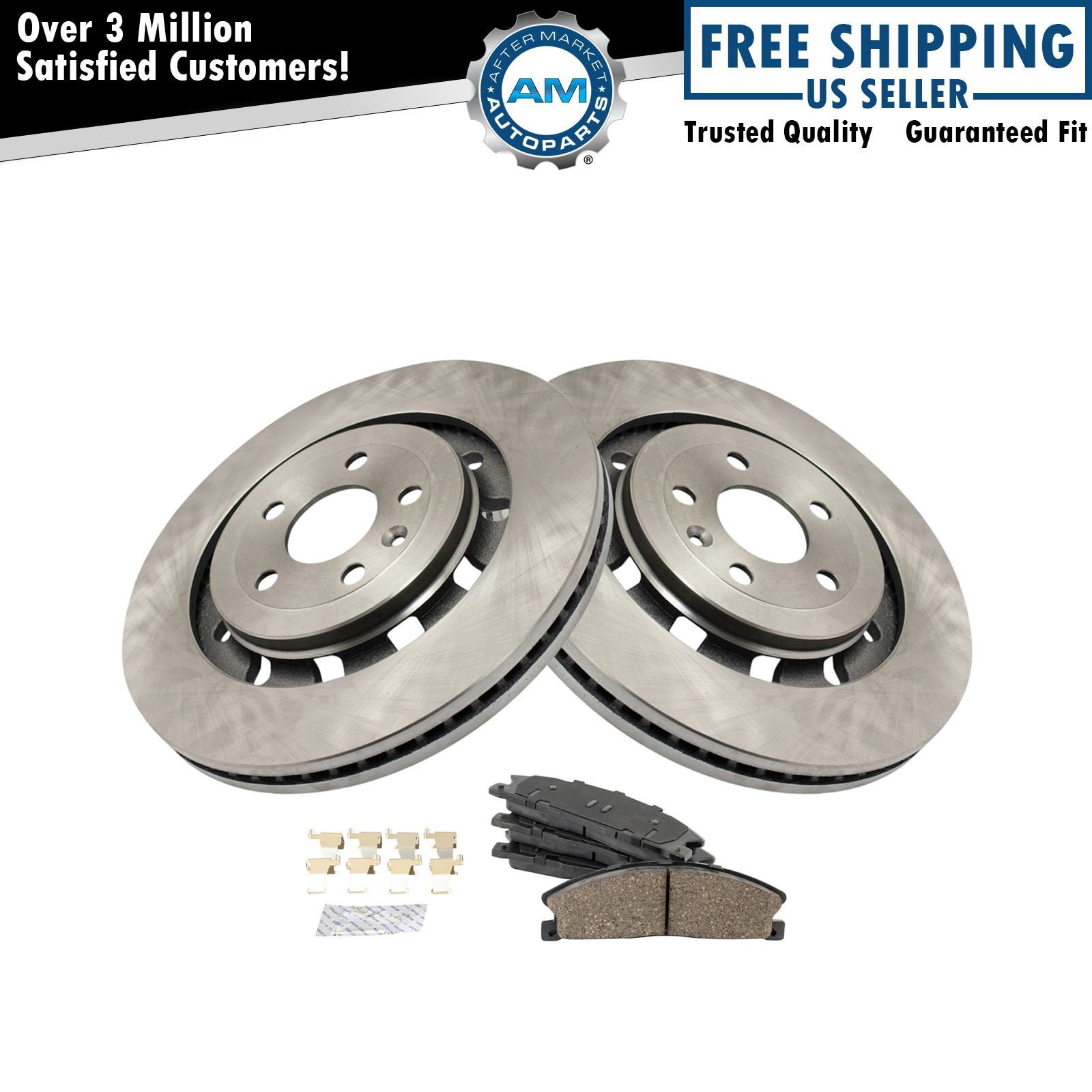 Front Premium Posi Ceramic Disc Brake Pads & Rotors Kit for Ford Lincoln