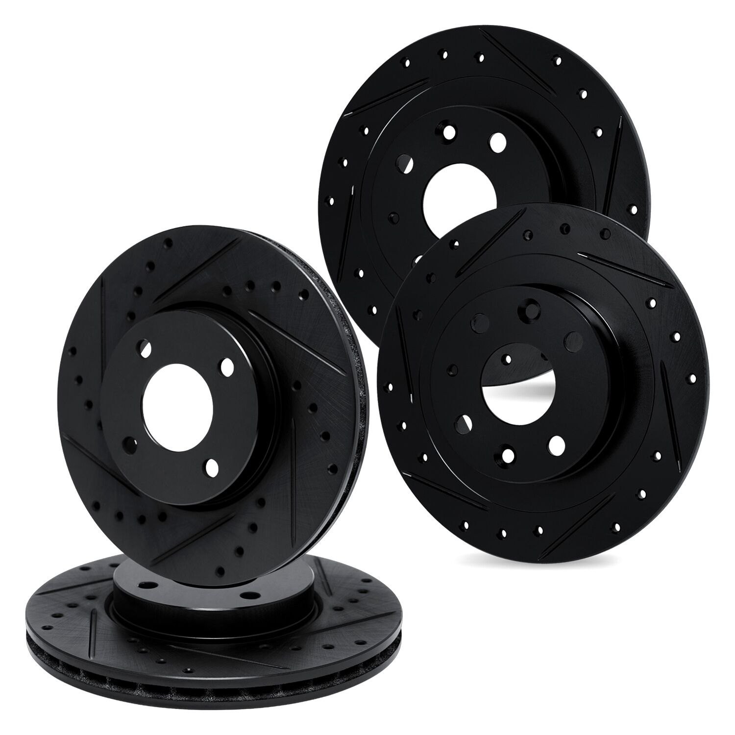 For Renault Clio 02-10 Drilled & Slotted Front & Rear Brake Rotor Set