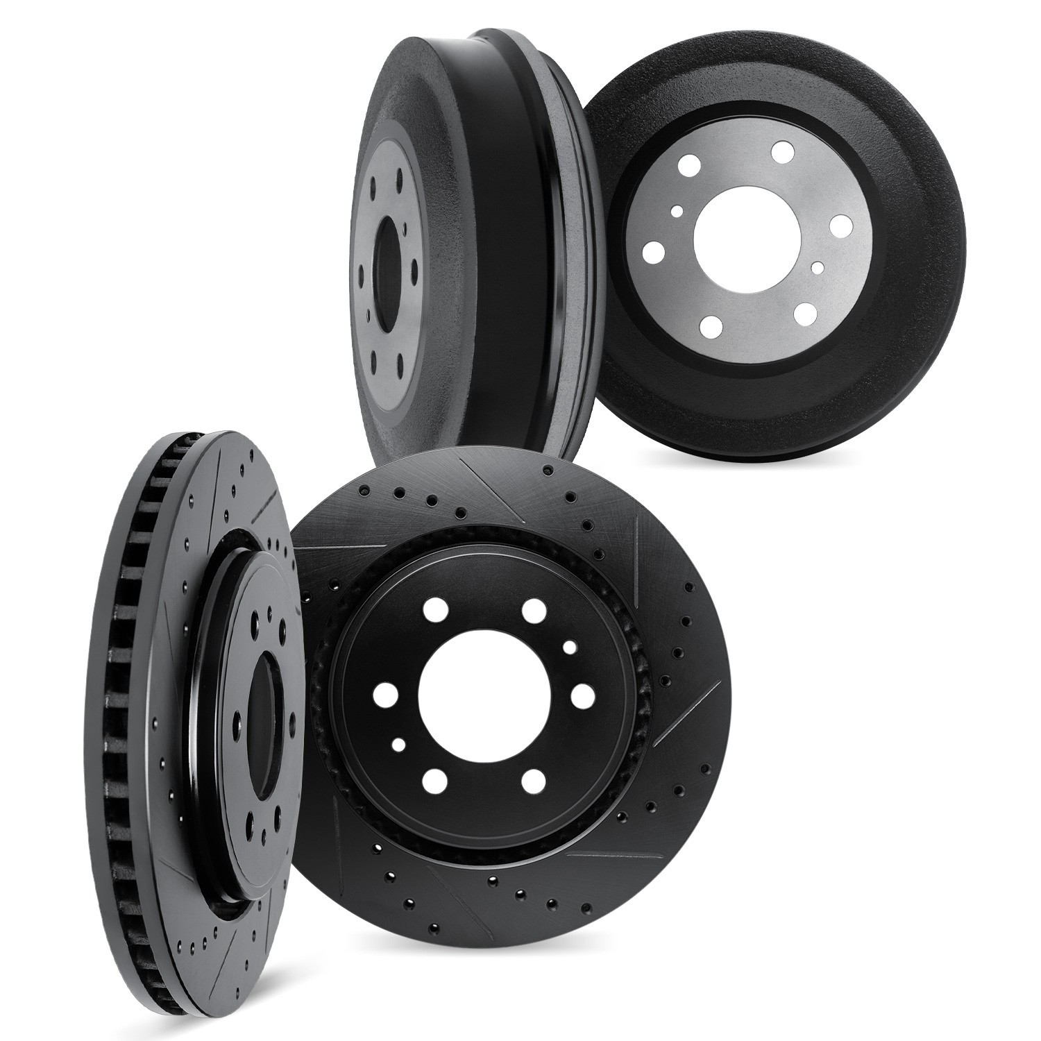 For Isuzu Rodeo 91-94 DFC Premium Drilled & Slotted Front & Rear Brake Rotor Set
