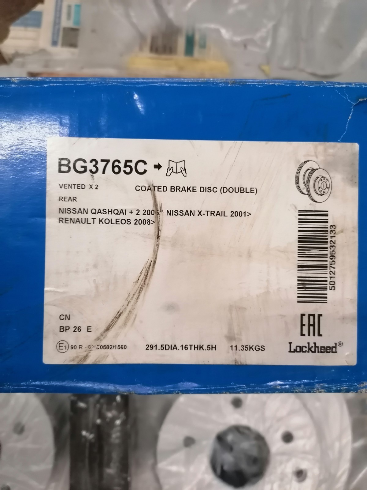 Delphi BG3765C Rear Coated Brake Disc Set 292mm Fits Nissan Renault Infiniti