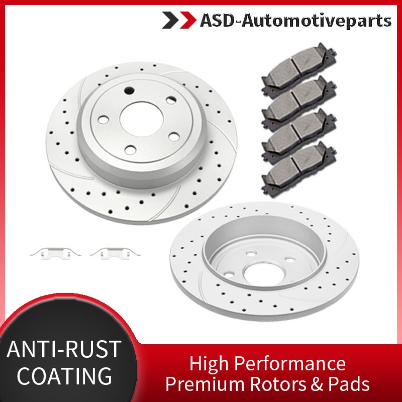 330mm Rear Rotors Brakes Pads Kits for 2011-20 Jeep Grand Cherokee Dodge Durango