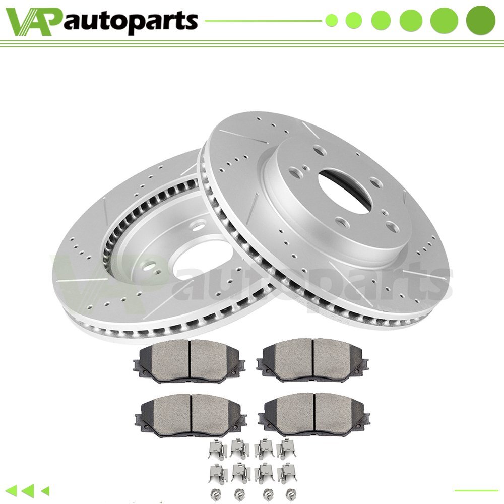 Drill Front Brake Pads And Rotors For Lexus HS250h Base Toyota RAV4 2.4L 275mm