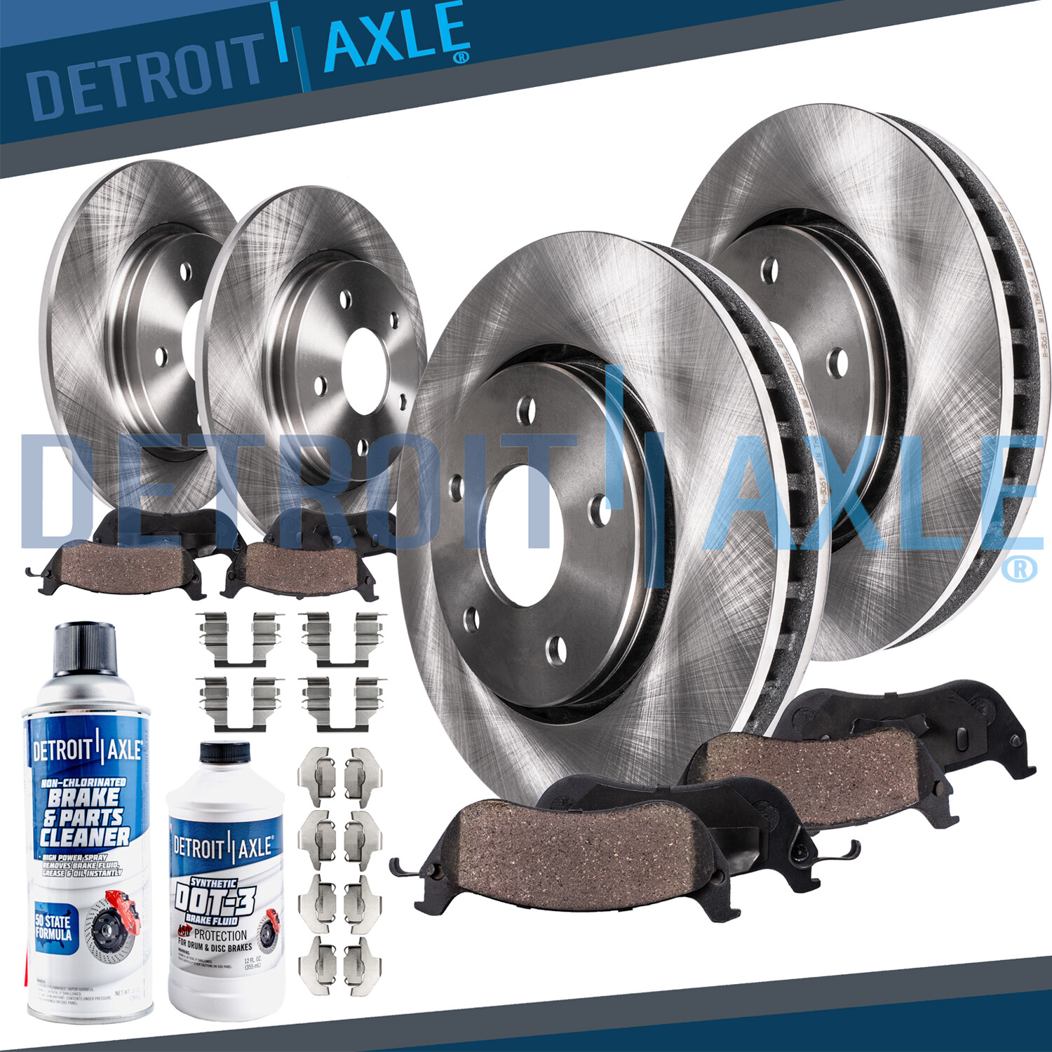 Brakes Rotors + Pads Front & Rear Brake Rotor Pad Ford EXPLORER BASE